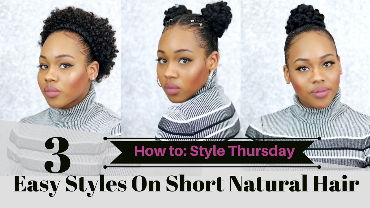 3 Easy Styles On Short Natural Hair How To Style Thursdays Queen Teshna