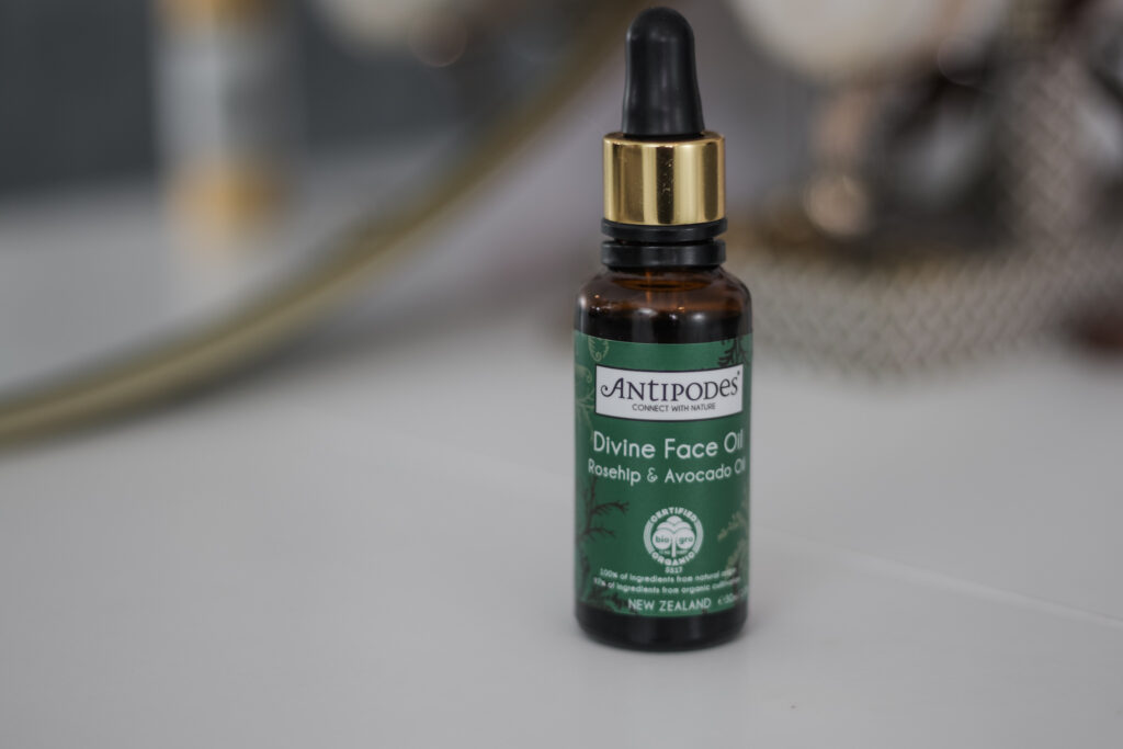 Antipodes divine face oil for nighttime skincare routine