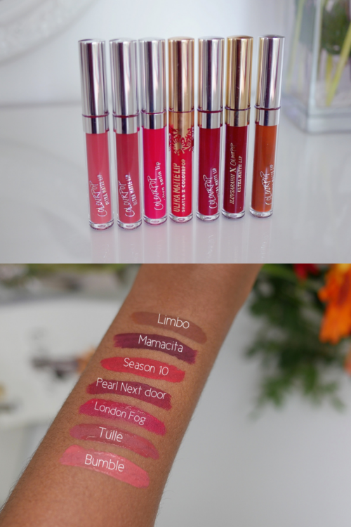 Color Pop Liquid Lipstick Swatches on Brown Skin