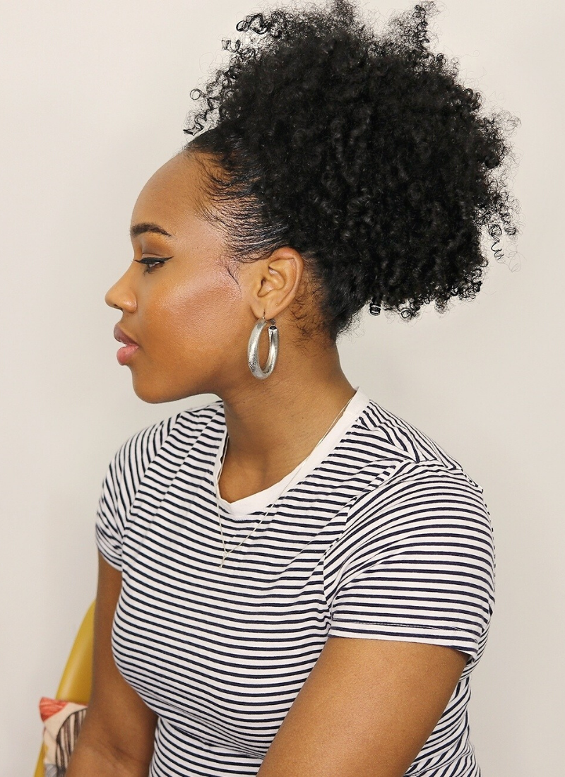 How To Sleek High Puff On 3C 4A Natural Hair
