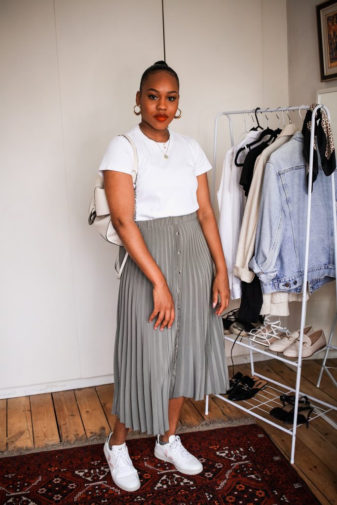 6 ways to style pleated midi skirt