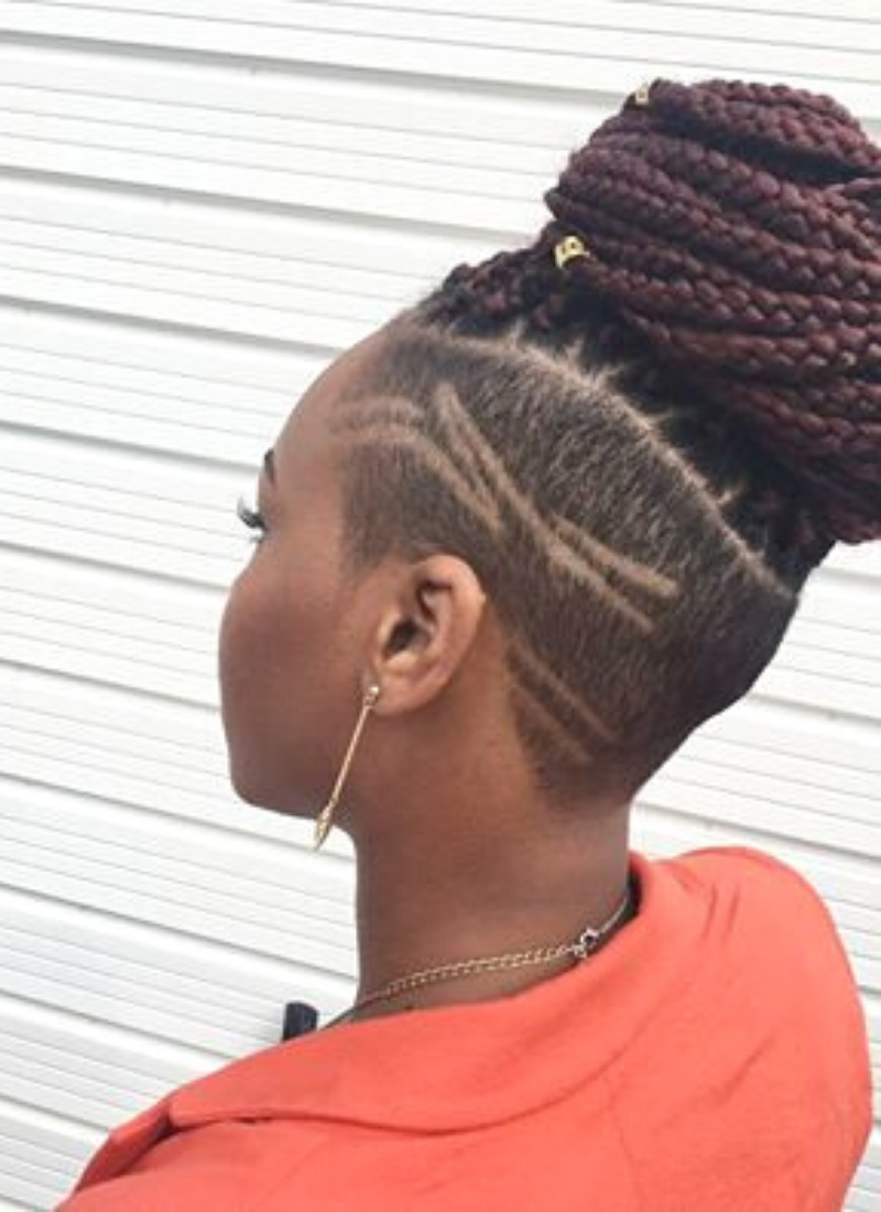 Meet My Barber! Box braids with Shaved sides on Natural Hair